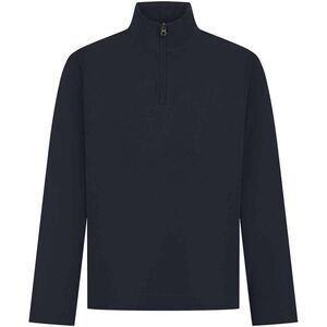 Front Row Mens Pique Quarter Zip Sweatshirt / Navy